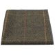 Dark Olive Green Herringbone Check Pocket Square