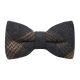 Denim Blue & Orange Birdseye Check Bow Tie