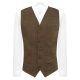 Dijon Brown Herringbone Check Waistcoat