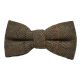 Boys Dijon Brown Herringbone Check Bow Tie