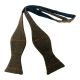 Dijon Brown Herringbone Check Self-Tie Bow Tie