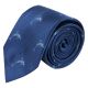 Navy Blue Dolphin Herringbone Tie