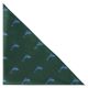 Dark Green Dolphin Herringbone Pocket Square