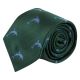 Dark Green Dolphin Herringbone Tie