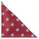 Burgundy Red Football Herringbone Pocket Square