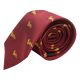 Burgundy Red Fox Herringbone Tie