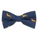 Navy Blue Fox Herringbone Bow Tie
