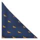 Navy Blue Fox Herringbone Pocket Square