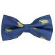 Navy Blue Frog Herringbone Bow Tie