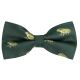 Dark Green Frog Herringbone Bow Tie