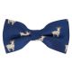 Navy Blue Goat Herringbone Bow Tie