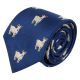 Navy Blue Goat Herringbone Tie