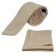Gold & Cream Herringbone Tie & Pocket Square Set
