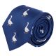 Navy Blue Goose Herringbone Tie