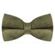 Olive Green Textured Velvet Bow Tie