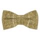 Green Herringbone Windowpane Check Tweed Bow Tie