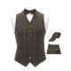 Heritage Check Regency Green Waistcoat & Matching Bow Tie, Tie & Pocket Square