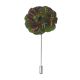 Green Tartan Flower Lapel Pin