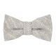 Light Grey Herringbone with Pinstripe Bow Tie