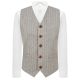 Light Grey Herringbone with Pinstripe Waistcoat