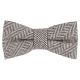 Gunsmoke Grey Herringbone Wool Bow Tie