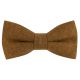 Honey Brown Herringbone Wool Bow Tie
