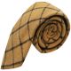 Honey Brown Birdseye Weave Check Tie