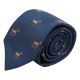 Navy Blue Horse Embroidered Tie