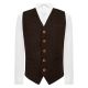 Highland Weave Cocoa Brown Waistcoat