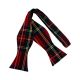 Red Tartan Check Self-Tie Bow Tie