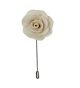 Ivory Velvet Flower/Rose Lapel Pin