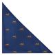 Navy Blue Jumping Hare Herringbone Pocket Square