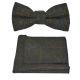 Juniper Green Herringbone Check Bow Tie & Pocket Square Set