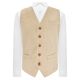 Oatmeal Woven Wool Waistcoat