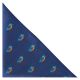 Navy Blue Kingfisher Herringbone Pocket Square