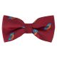 Burgundy Red Kingfisher Herringbone Bow Tie