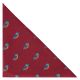 Burgundy Red Kingfisher Herringbone Pocket Square