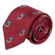 Burgundy Red Kingfisher Herringbone Tie