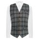 Light Grey & Dark Grey Check Waistcoat