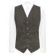 Leaf Green Tattersall Check Waistcoat