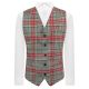Light Grey Tartan Check Waistcoat