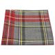 Traditional Light Grey & Red Tartan Pocket Square