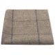 Light Khaki Brown Herringbone Check Pocket Square