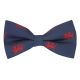 Navy Blue Welsh Dragon Embroidered Bow Tie