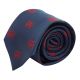 Navy Blue Welsh Dragon Embroidered Tie