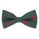 Dark Green Welsh Dragon Embroidered Bow Tie