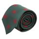 Dark Green Welsh Dragon Embroidered Tie