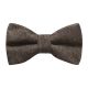 Luxury Herringbone Mocha Brown Bow Tie