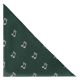 Dark Green Music Note Herringbone Pocket Square