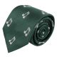 Dark Green Music Note Herringbone Tie